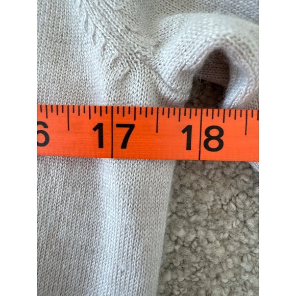 Izod Mens Light Gray V-Neck Sweater S Cozy Cotton-Blend Knit - Picture 6 of 7